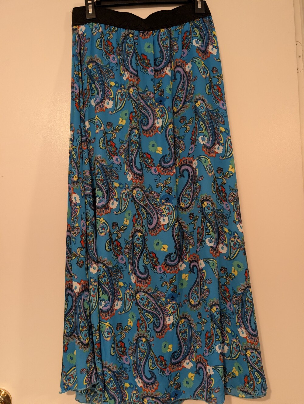 LuLaRoe Maxi Skirt Dress M | Convertible Strapless | Turquoise Paisley Boho